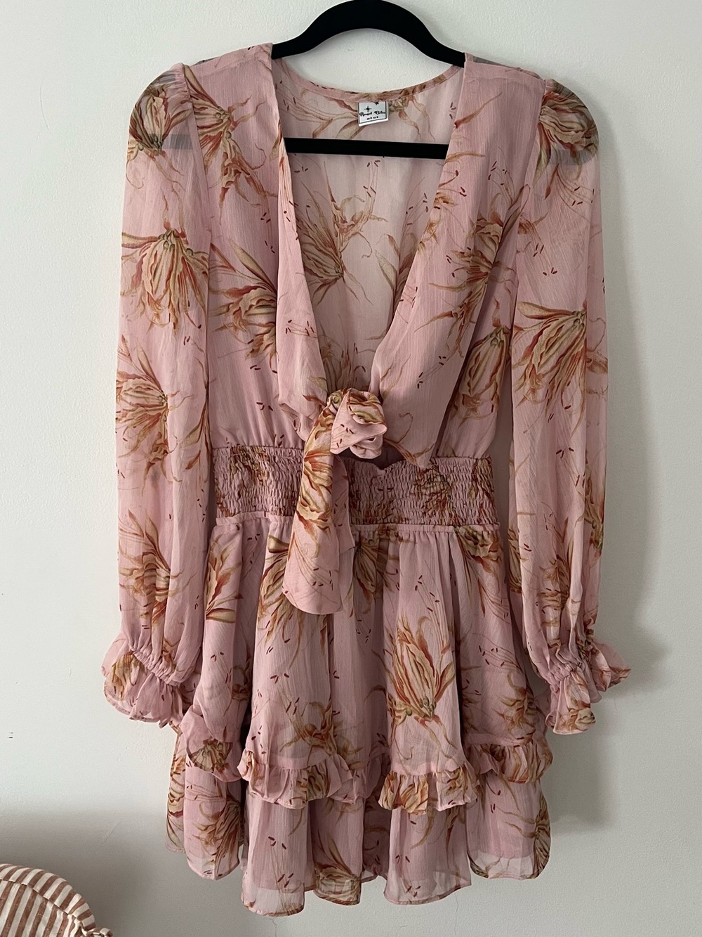 Super Pretty Pink Long-Sleeve Mini Dress
